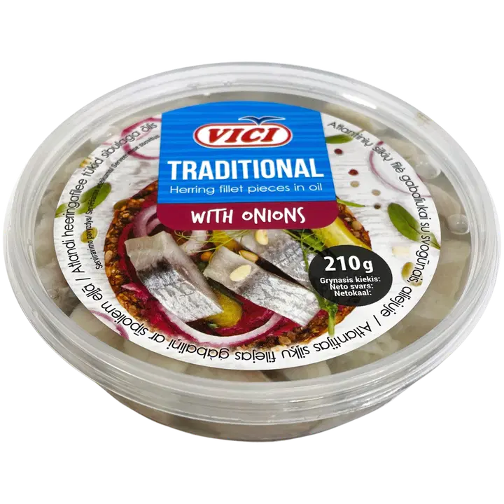 Vici Heeringafilee Tükid Sibulaga Õlis 210G