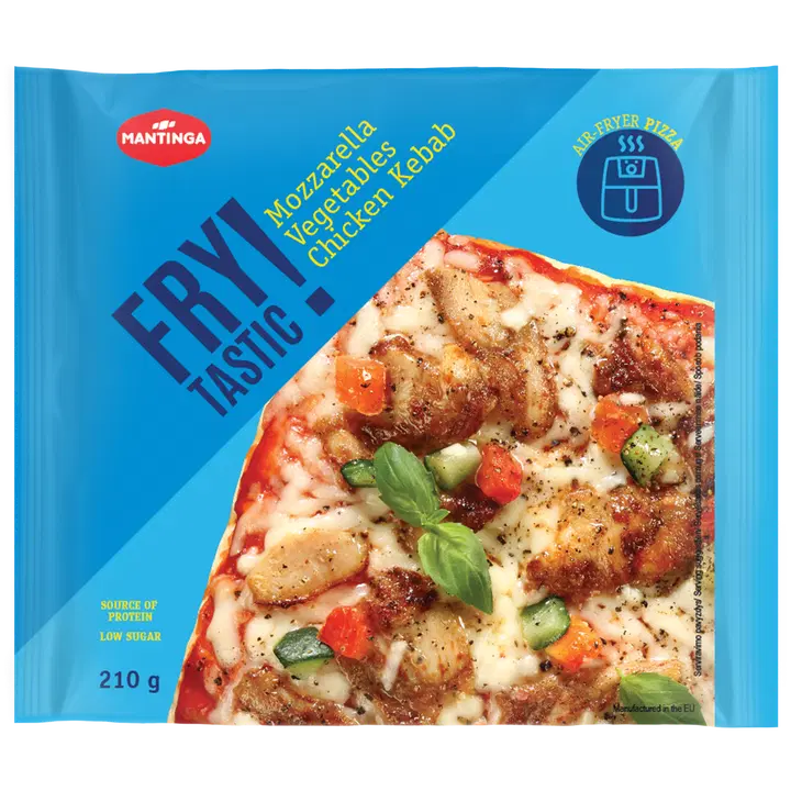 Mantinga Pitsa Kanakebabi Mozzarella ja Köögiviljadega 210 g