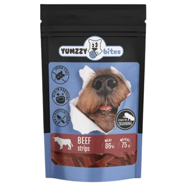 Veisenaharibad YUMZZYBITES koertele, 75g