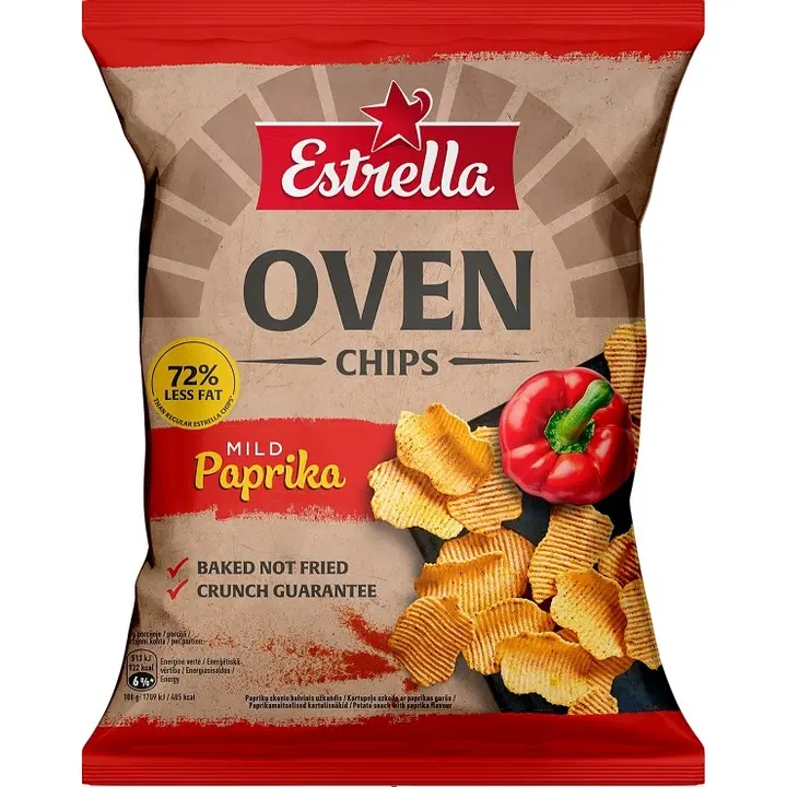 ESTRELLA OVEN Kartulikrõpsud paprikamaitselised 125g