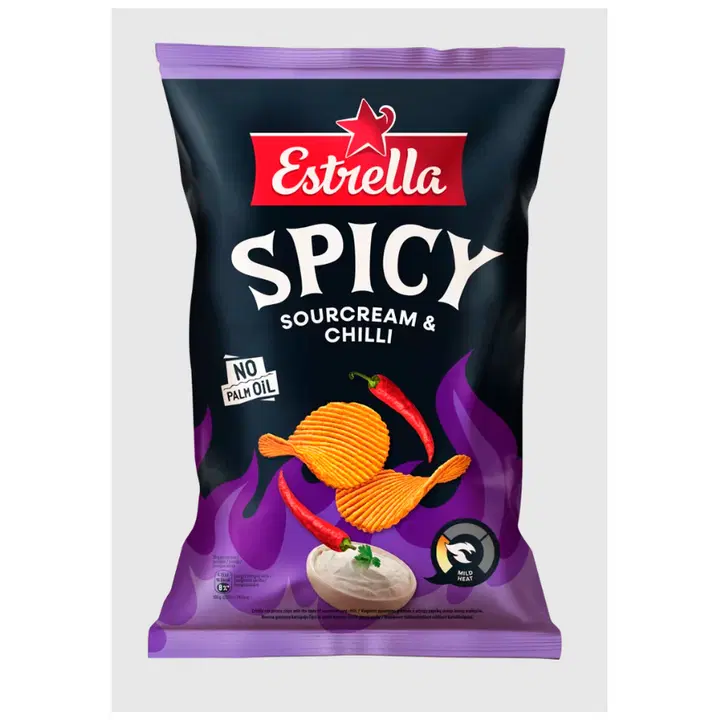 Estrella kartulikrõpsud vürtsikas hapukoor ja tšilli 115g