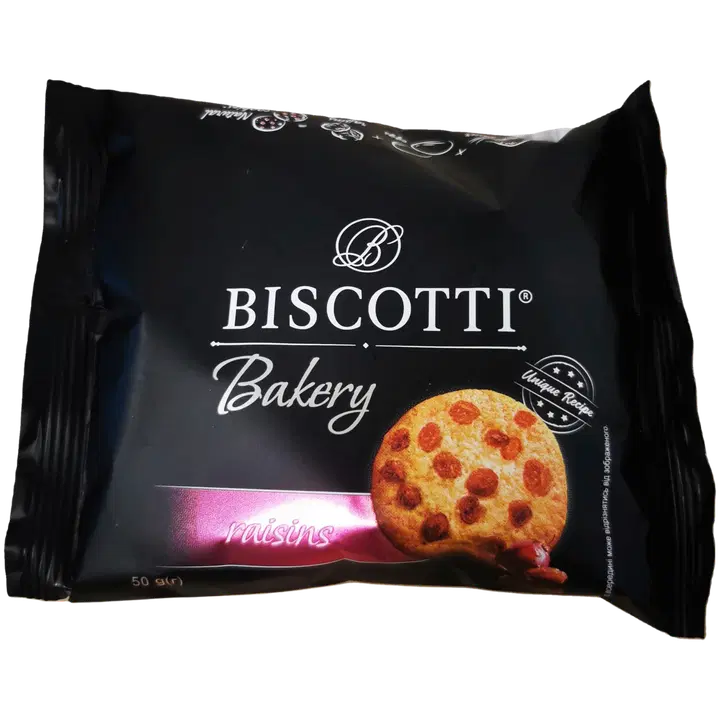Biscotti  küpsised mini bakery rosinatega 50g