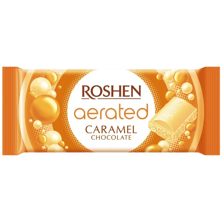 Roshen õhuline valge karamellišokolaad 80g