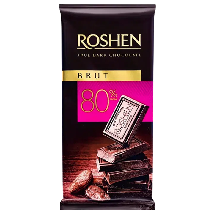 Roshen tume šokolaad brut 80% 85g