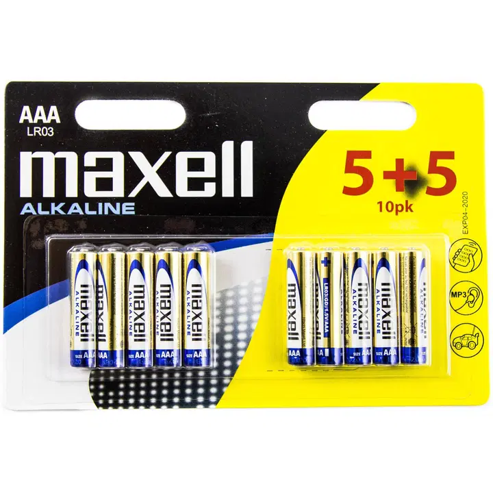 Maxell patarei AAA LR-03 Alkaline 5+5 pack