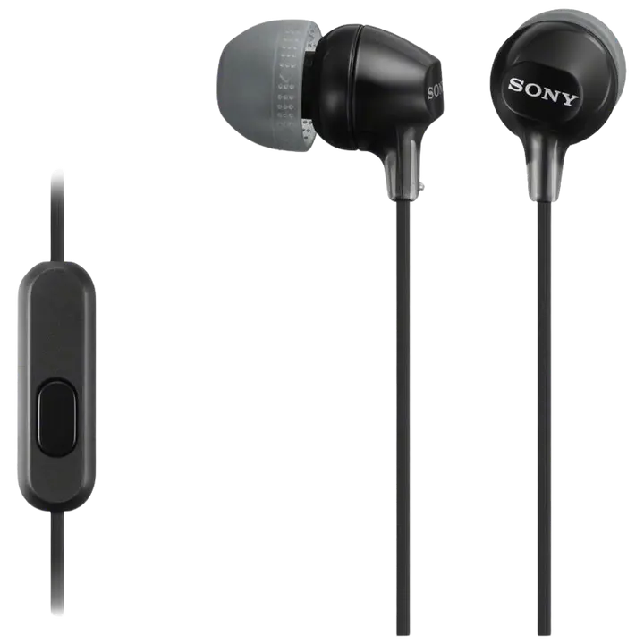 Nööpkõrvaklapid MDR-EX15AP, must