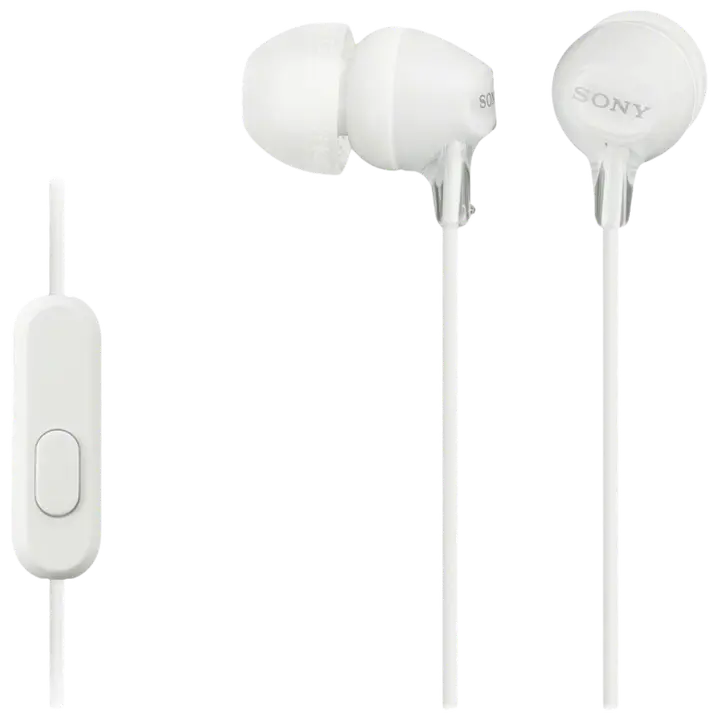 Nööpkõrvaklapid MDR-EX15AP, valge