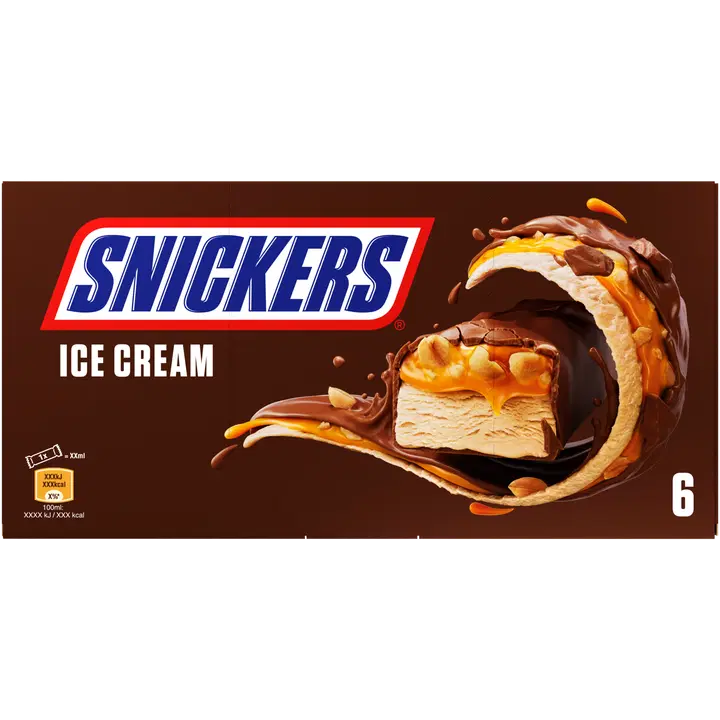 Snickers Jäätisebatoonid 6-pakk 273,6 g