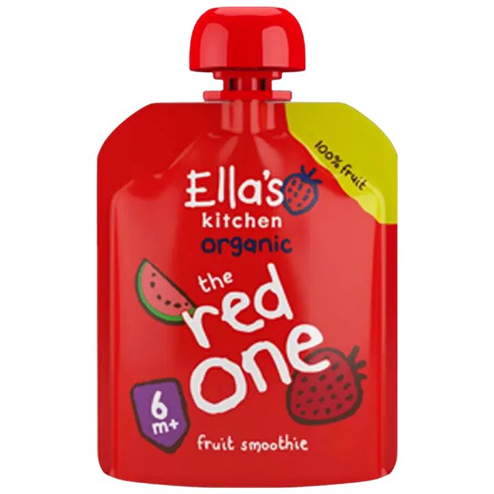 Ella´s Kitchen punane puuviljapüree 90g, öko, alates 6-elukuust