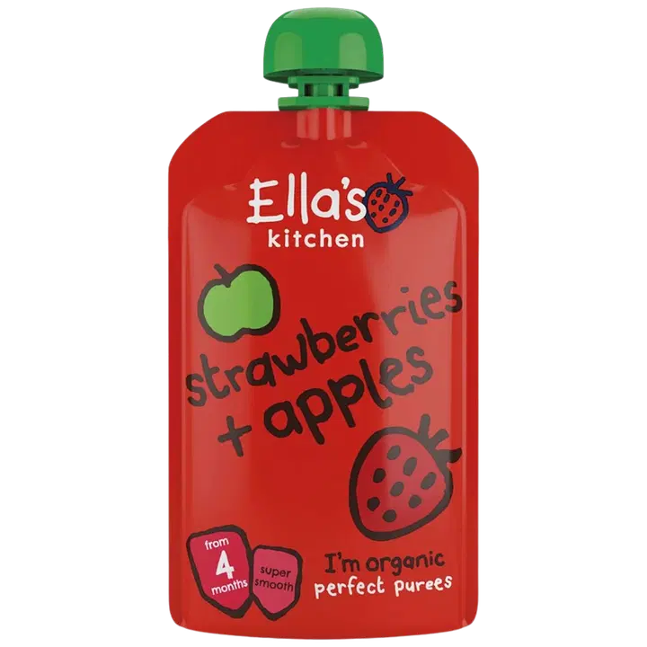.Ella´s Kitchen maasika-õunapüree 120 g, öko, alates 4-elukuust