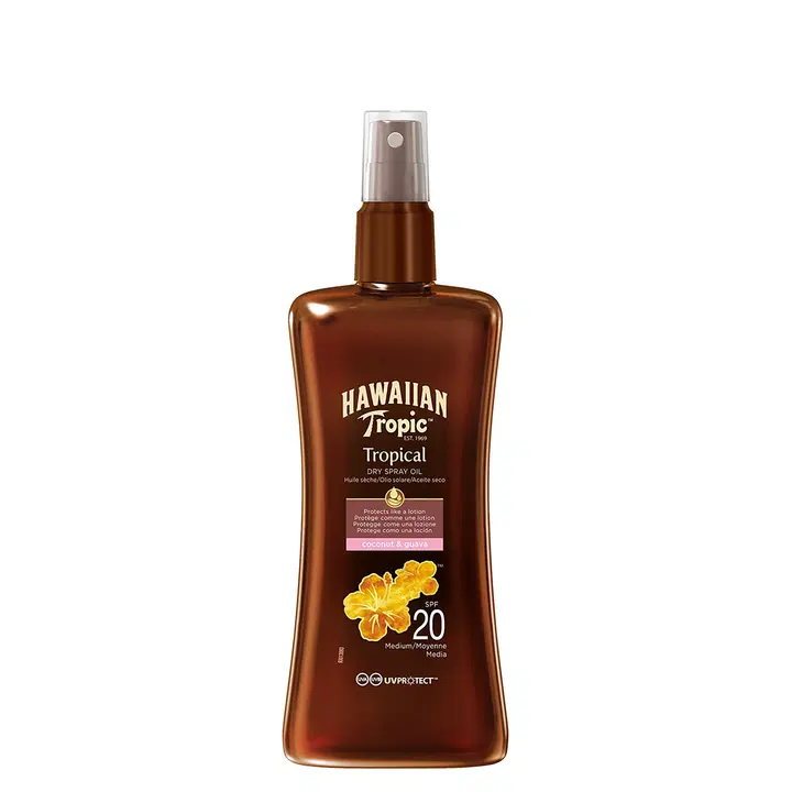 Kuivõli Hawaiian Tropic päevituseks kookos&guava SPF20 medium 200ml