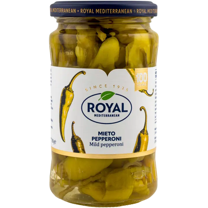 Royal, mahedad rohelised peperonid, 325 g