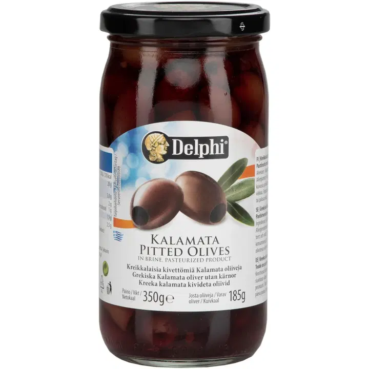 Delphi kreeka kalamata kivideta oliivid soolvees 185g