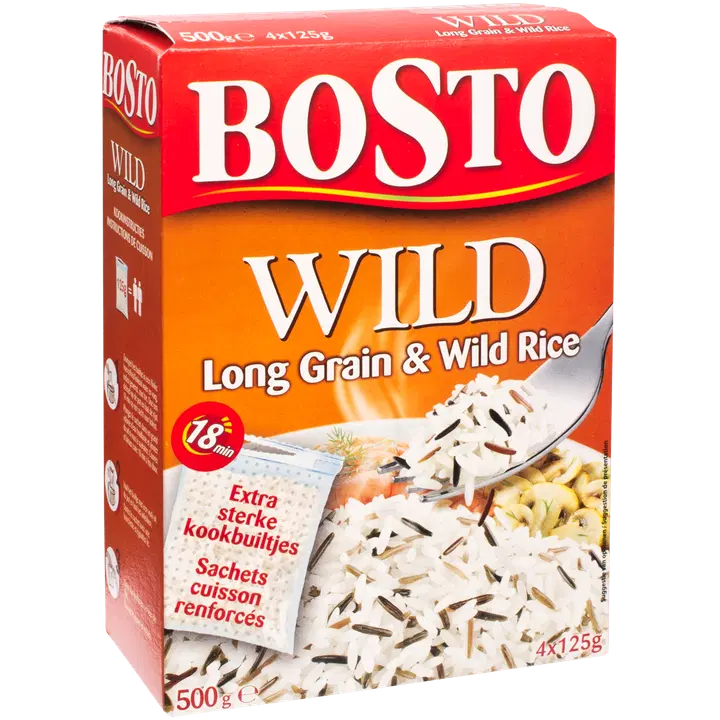 Bosto metsiku riisi segu, 4 x 125 g