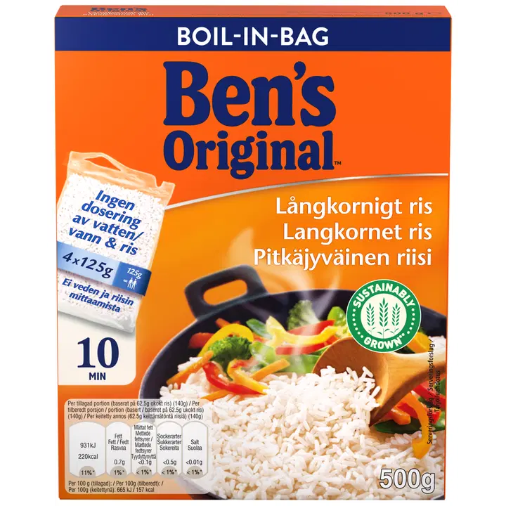 Ben's original boil-in-bag pikateraline riis 500 g