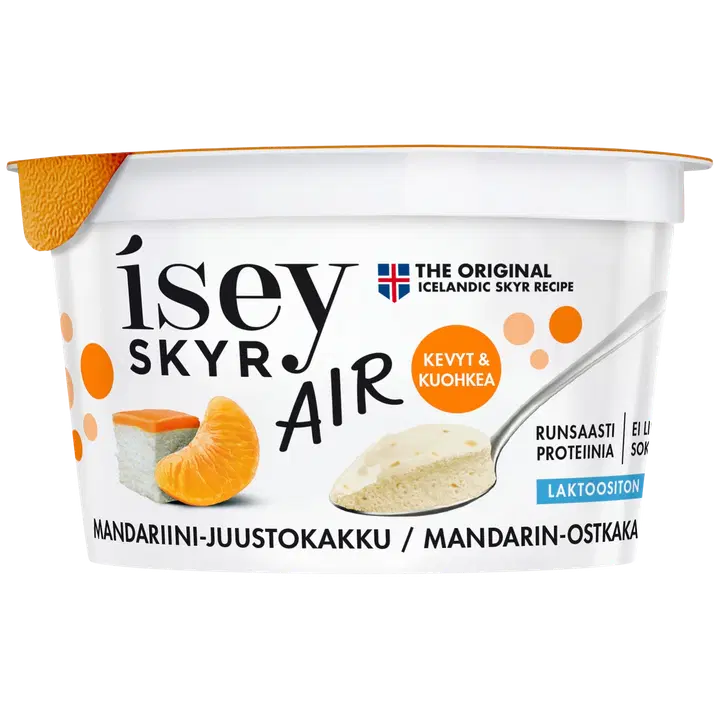 Isey Skyr Air mandariini-juustukoogimaitseline piimatoode, laktoosivaba, 125 g