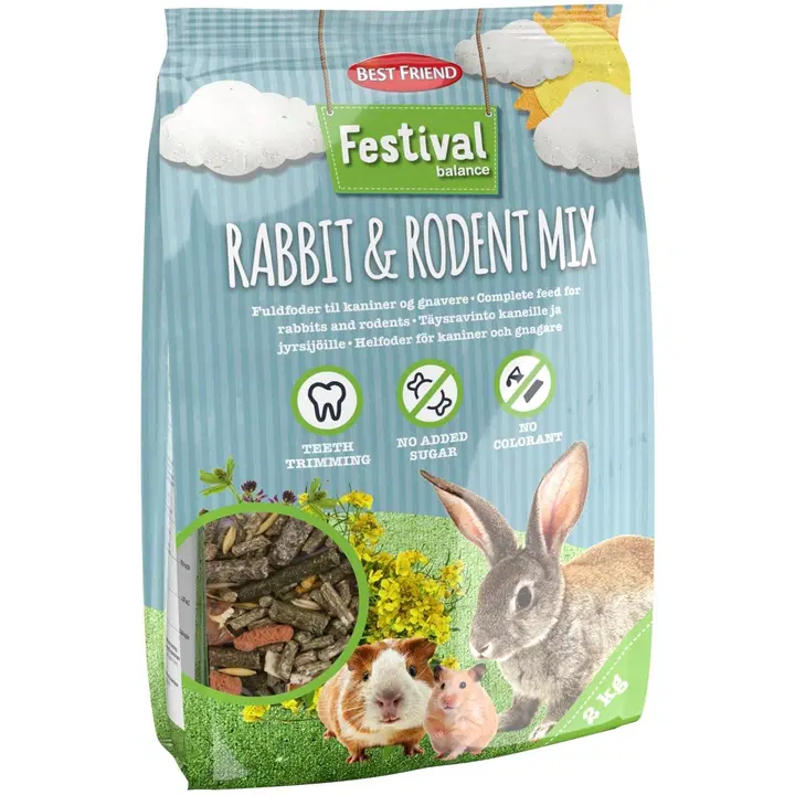 Best Friend Festival küülikute ja näriliste täissööt 2kg