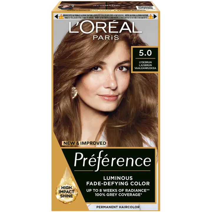 Juuksevärv Loreal Preference Infinia 5 Lisbon Natural Light Brown