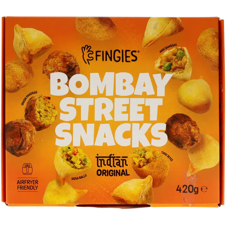 Fingies Bombay Street Snäkid Dipiga 450 g