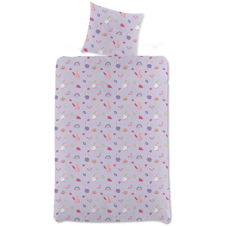 Laste Voodipesukomplekt Bunny 150X210+50X60
