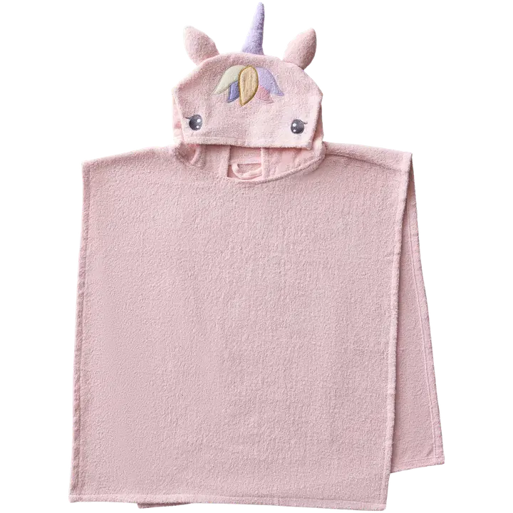 Laste vanniponcho Unicorn 60x70 roosa