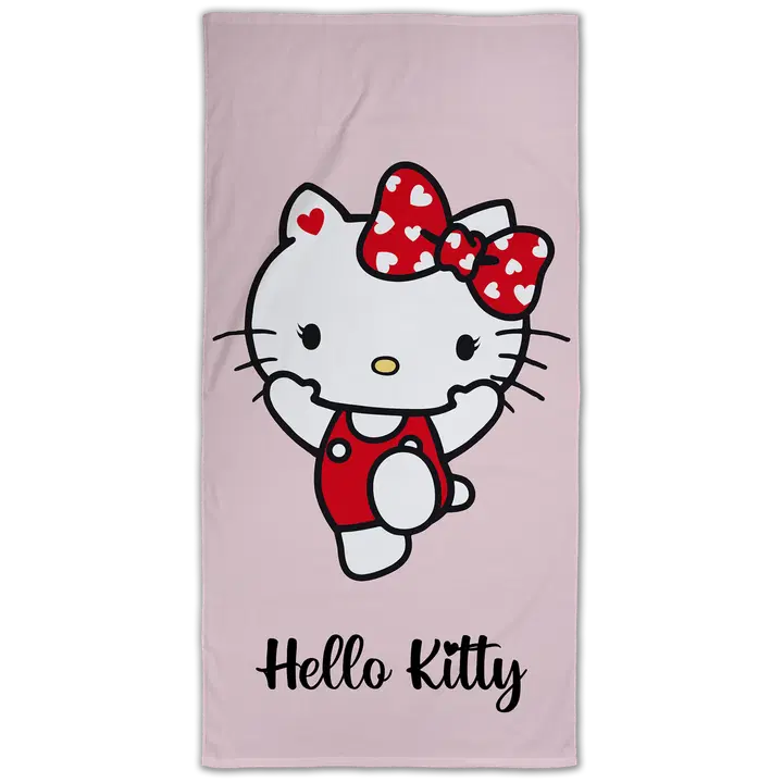 Laste saunalina helo kitty 70x140 roosa