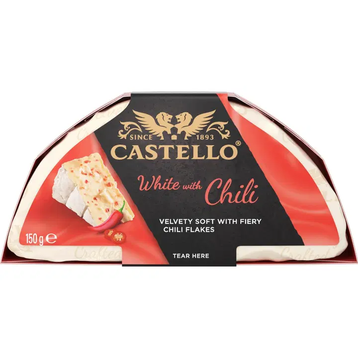 Castello valgehallitusjuust punase tšilliga, 150 g
