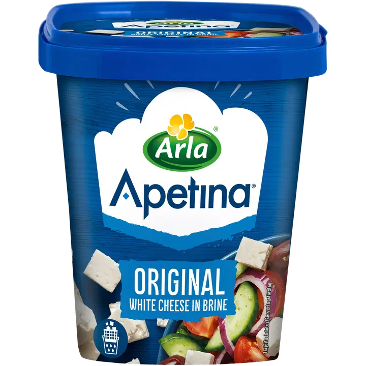 Arla Apetina Original vahemerepärase valge juustu kuubikud soolvees 200 g