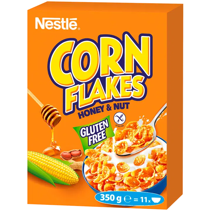 Nestlé corn flakes honey&nuts 350g gluteenivaba