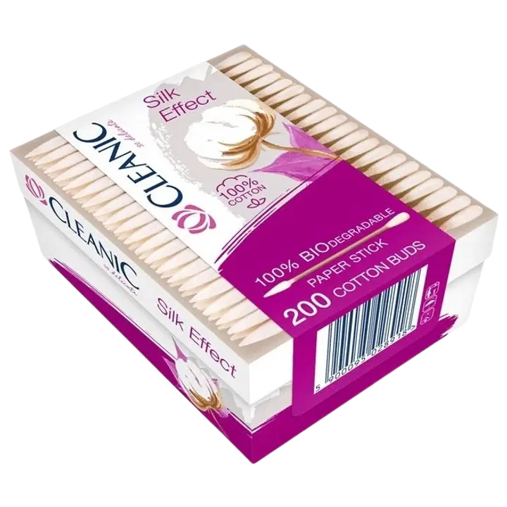 Vatitikud Cleanic Silk Effect terva otsaga 200tk