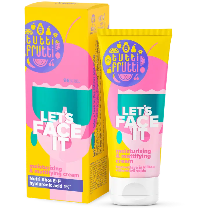 Tutti Frutti näokreem let's face it niisutav&matistav 50ml