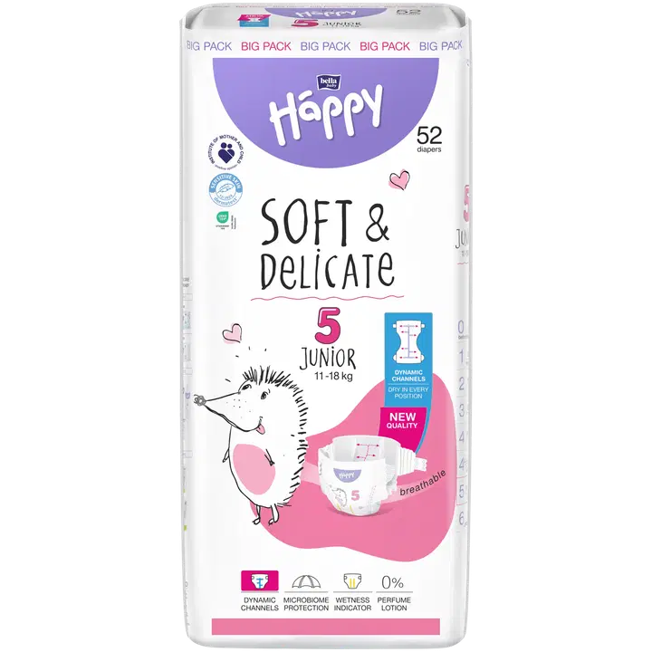 Happy Diapers Bella Baby Happy Junior teipmähkmed 5, 12-25kg 52tk