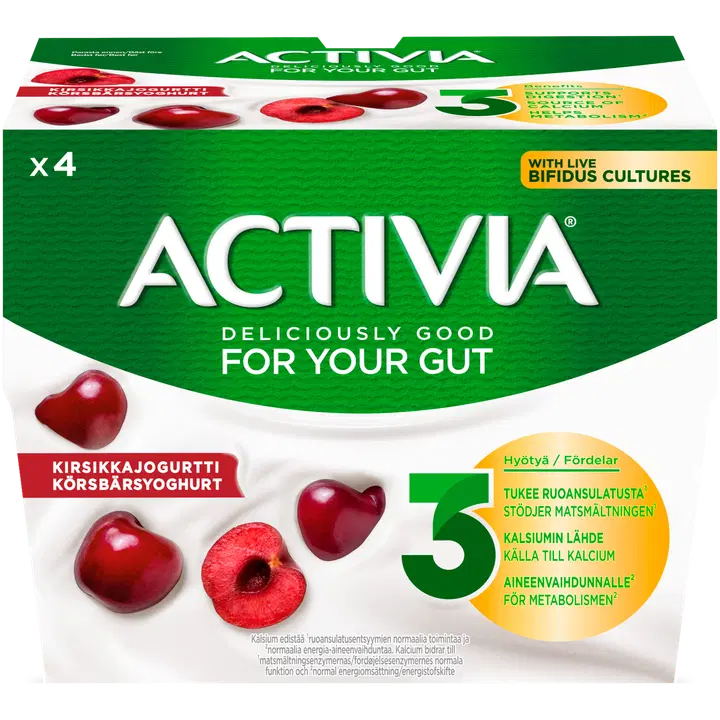 Danone Activia kirsijogurt 4X125g