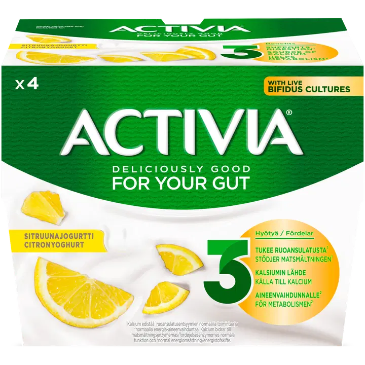 Danone Activia sidrunijogurt, 4 x 125 g