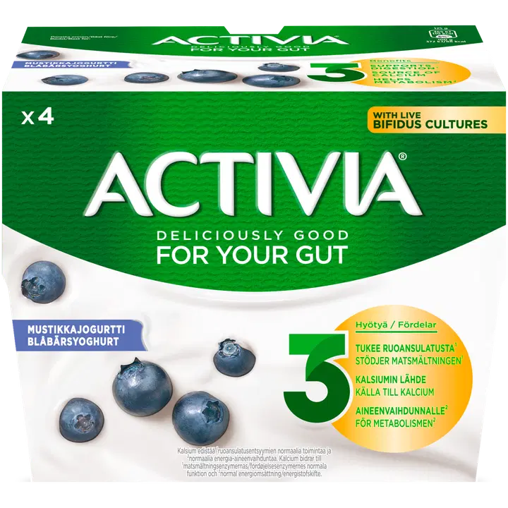 Danone Activia mustikajogurt 4X125g