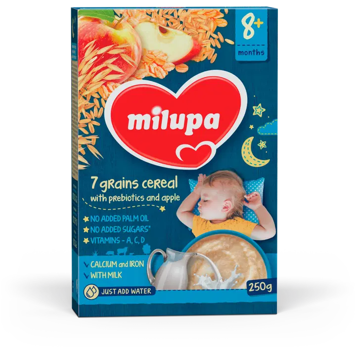 Milupa HEA UNE 7-viljapuder õunte ja prebiootikumidega, 8K+, 250g