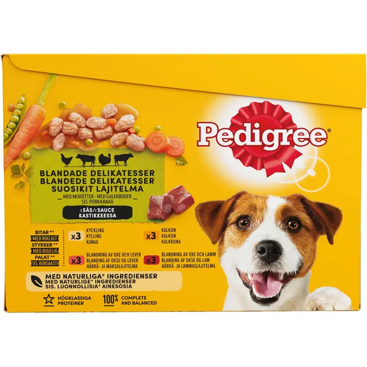 Pedigree Adult koeratoiduvalik kastmes, 12 x 100 g