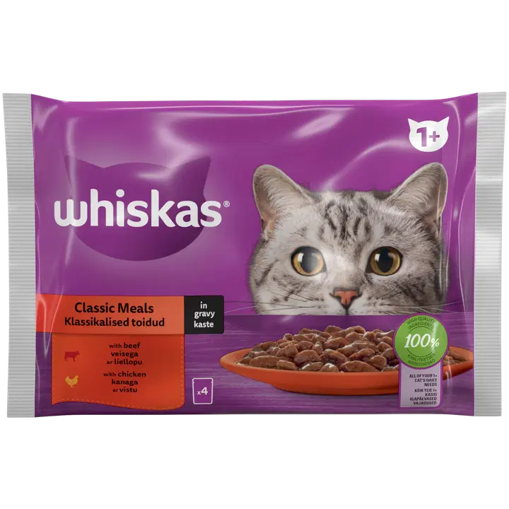 Whiskas märgtoit täisk. Klassik.valik 4-pakk 85g