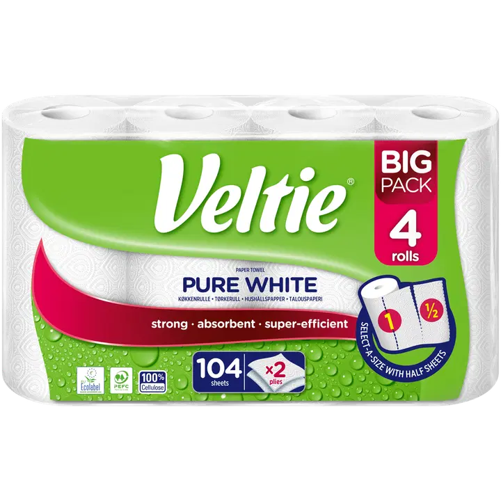Majapidamispaber Velvet Classic 2-kihiline 4tk