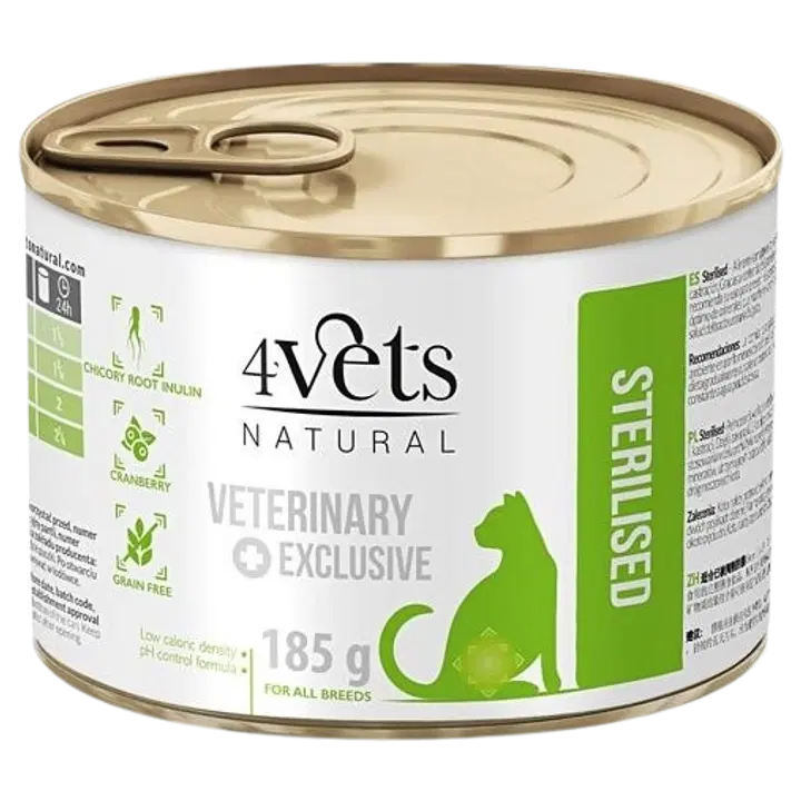 4Vets looduslik veterinaartoit, konserv seedehäiretega koertele 185 g