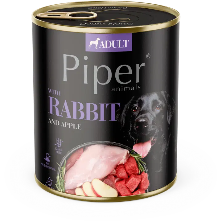 PIPER konserv küülikuliha ja õunaga 800g
