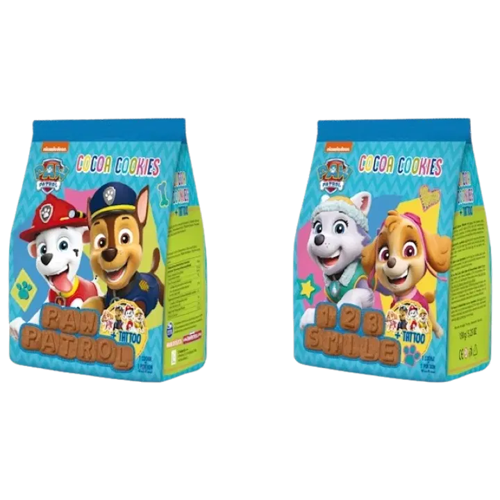 Paw patrol kakaomaitselised küpsised + tattoo 150g