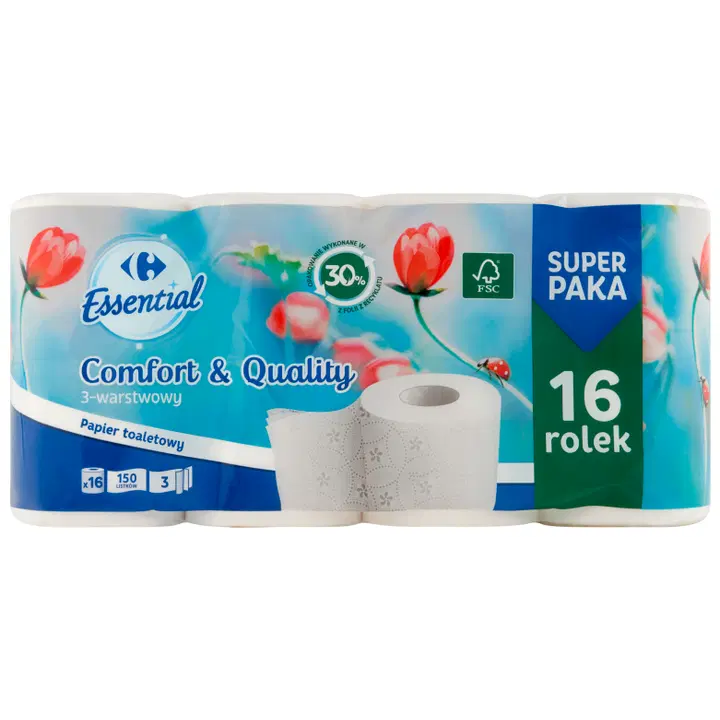 Wc-paber essential 3-kihiline 16tk