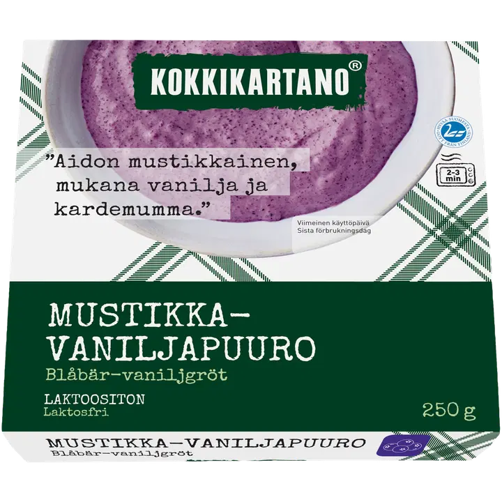 Kokkikartano vanillimaitseline mustikapuder, 250 g