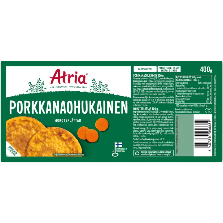 Atria Porgandipannkoogid 400g