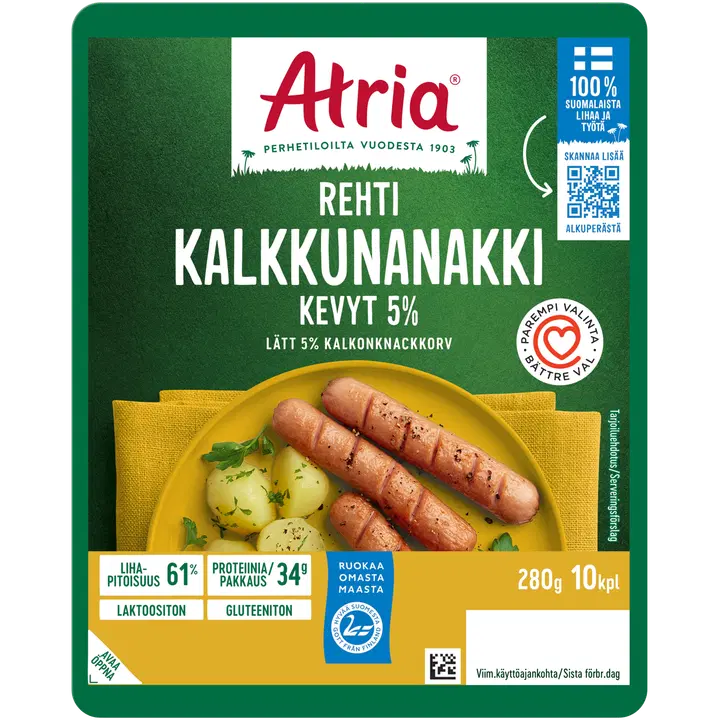 Rehti Kalkunilihast viiner 5% 280g