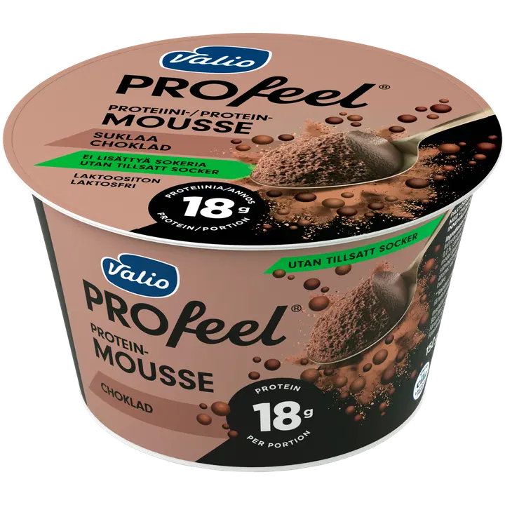 Valio Profeel proteiini-mousse šokolaadi, laktoosivaba, 150 g