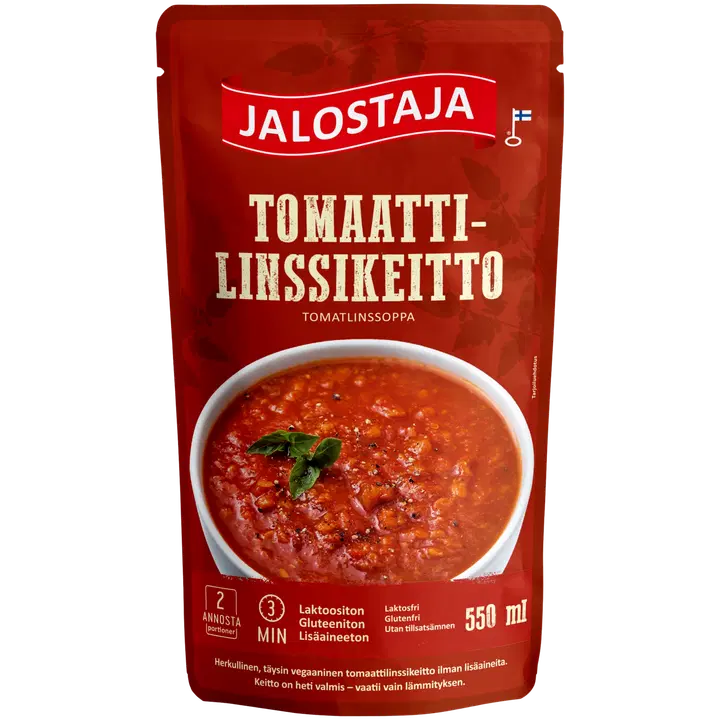 Jalostaja tomati-läätsesupp 550 ml