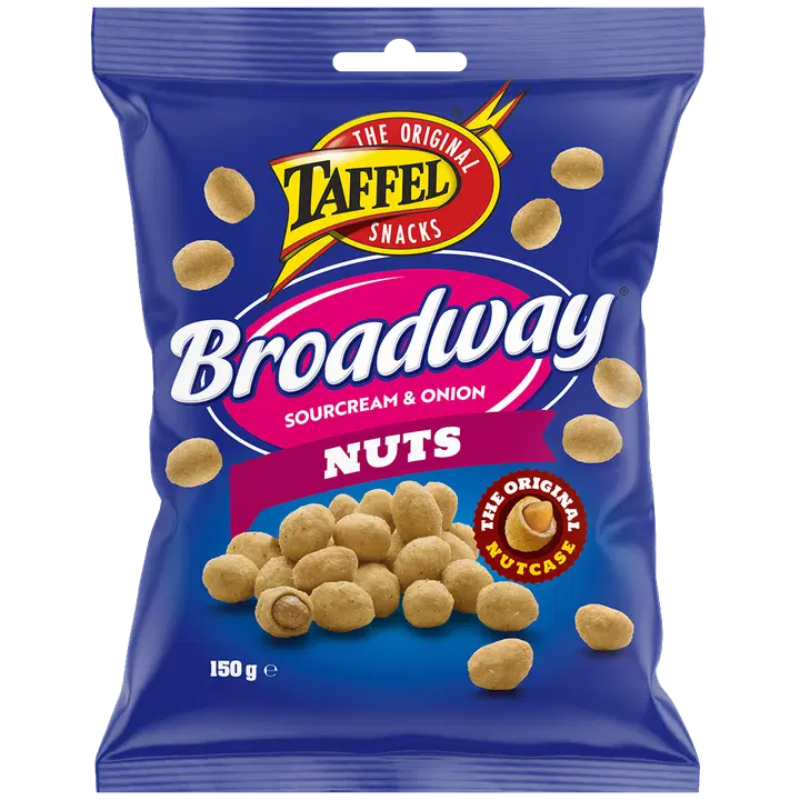 Taffel Broadway hapukoore ja sibulamaitselised röstitud maapähklid 150g