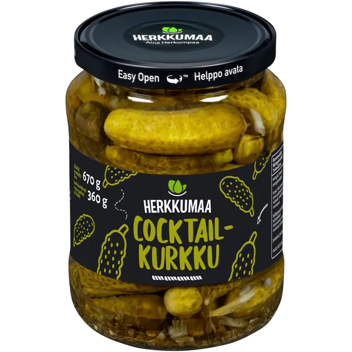 Herkkumaa kornišonid 670/360 g